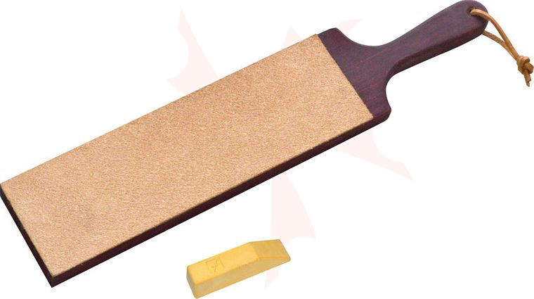 Flexcut 10 inch x 3 inch Dual-Sided Leather Paddle Strop w/ Polishing Compound