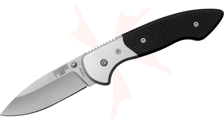 Florian Knives Mike Draper Folding Knife 3 inch Plain 154CM Drop Point Blade, G10 Handles