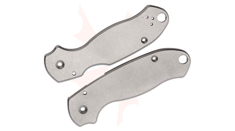 Flytanium Titanium Scales for Spyderco Para 3, Stonewash, Knife Not Included