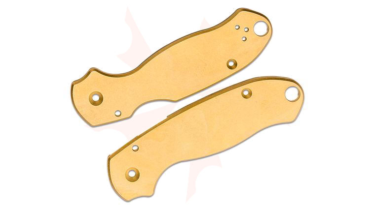 Flytanium Brass Scales for Spyderco Para 3, Antique Stonewash, Knife Not Included