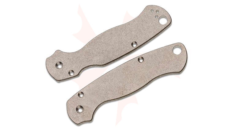 Flytanium Titanium Scales for Spyderco Paramilitary 2, Stonewashed - Knife Not Included