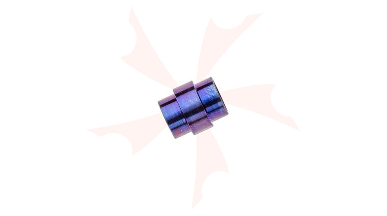 Flytanium Titanium Lanyard Tube for Spyderco Paramilitary 2, Purple Anodized - Knife Not Included