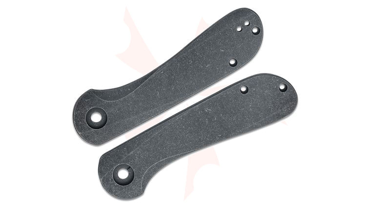 Flytanium Contoured Titanium Scales for CIVIVI Elementum, Stonewashed DLC, Knife Not Included
