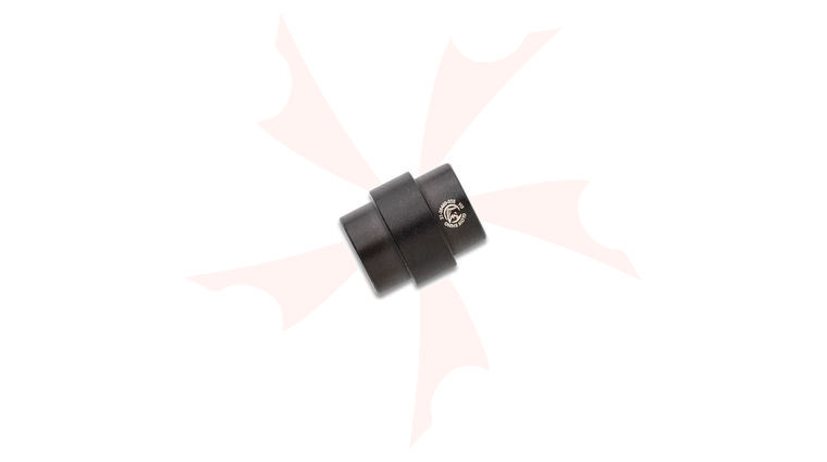 Flytanium White Tritium Black Titanium Stepped Hole Stopper for Spyderco Paramilitary 2 and 3, Knife Not Included