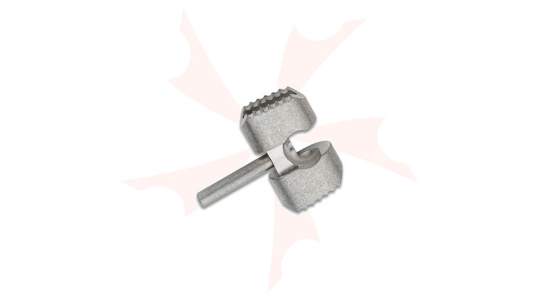 Flytanium Blue Tritium Titanium Ball Cage Lock for Spyderco Manix 2, Stonewashed, Knife Not Included