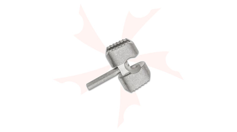 Flytanium White Tritium Titanium Ball Cage Lock for Spyderco Manix 2, Stonewashed, Knife Not Included