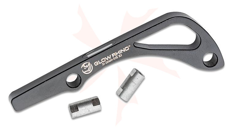 Flytanium Blue Tritium Titanium Backspacer for Benchmade Bugout, Black - Knife Not Included