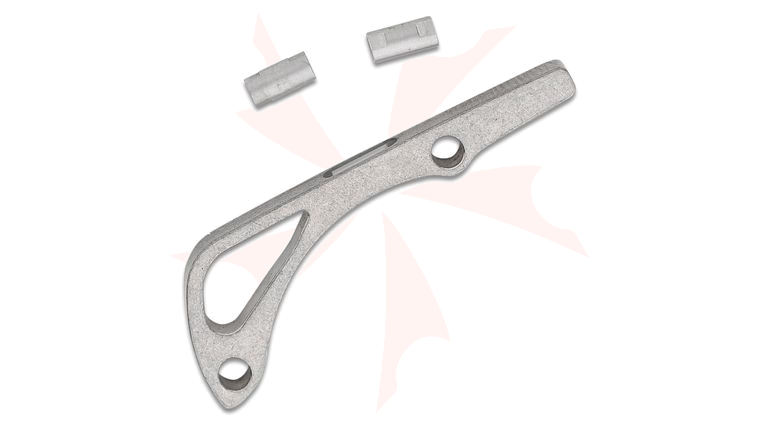 Flytanium White Tritium Titanium Backspacer for Benchmade Bugout, Stonewashed - Knife Not Included