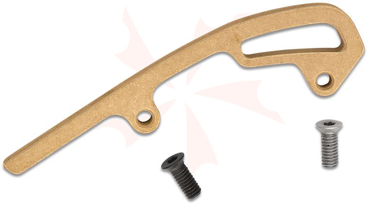 Flytanium Brass Backspacer for Flytanium Arcade, Stonewashed, Knife Not Included