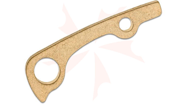 Flytanium Titanium Backspacer for Spyderco Paramilitary 2, Brass, Knife Not Included