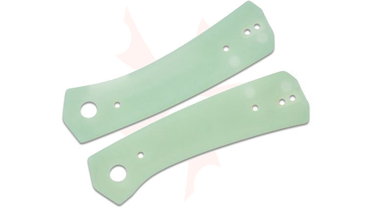Flytanium Moonlight Natural Jade G10 Scales for Knafs Lander, Knife Not Included