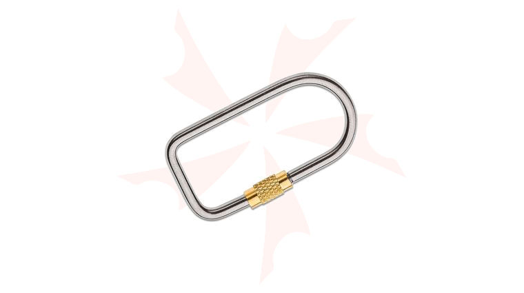 Flytanium Titanium Flat Oval Keyring with Screw Closure