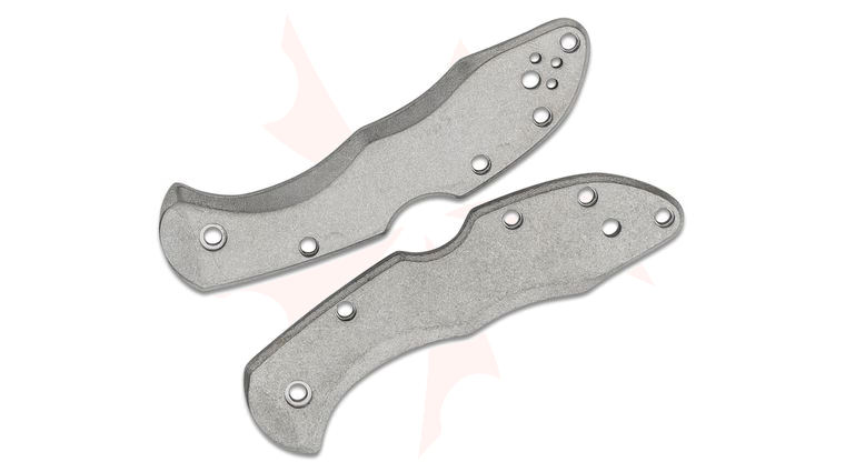 Flytanium Titanium Scales for Spyderco Delica, Stonewash, Knife Not Included