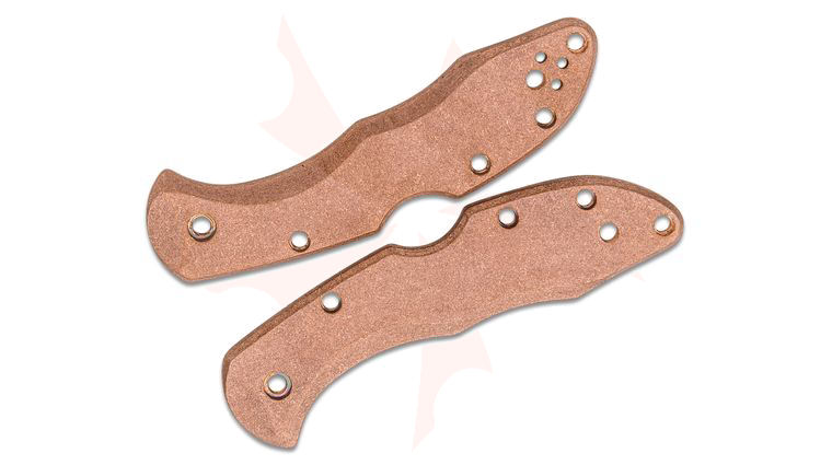 Flytanium Copper Scales for Spyderco Delica, Stonewashed, Knife Not Included