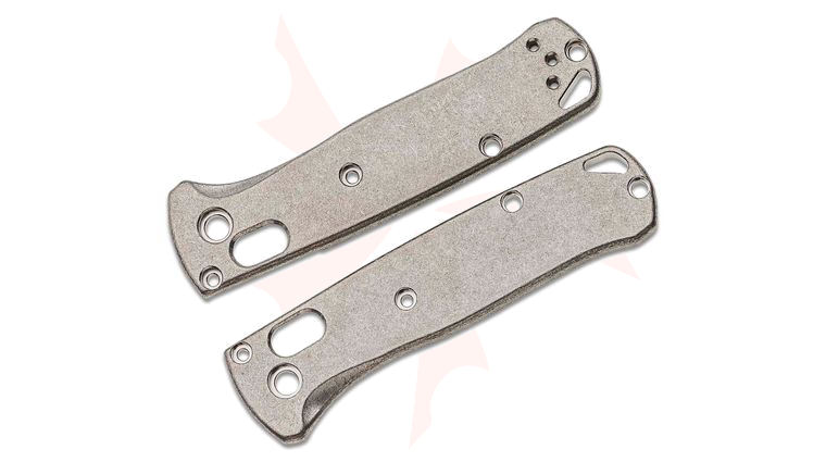 Flytanium Titanium Scales for Benchmade  Mini Bugout, Stonewashed, Knife Not Included