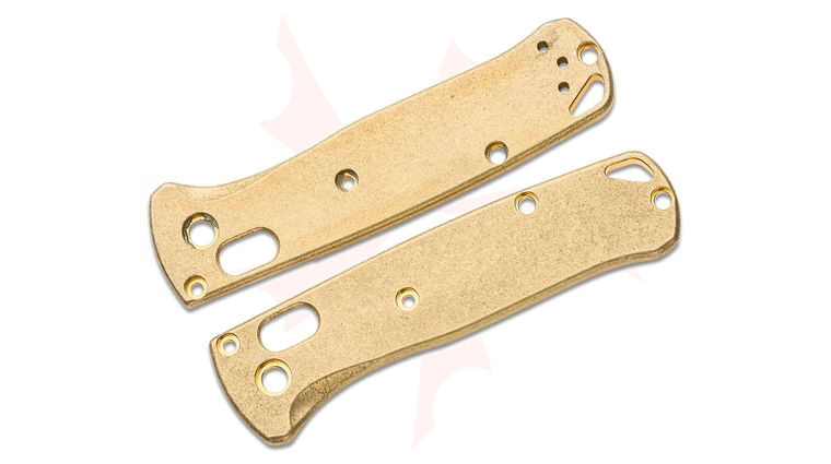 Flytanium Brass Scales for Benchmade Mini Bugout, Antique Stonewash, Knife Not Included