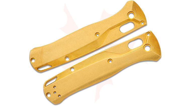 Flytanium Brass Crossfade Scales for Benchmade Bugout, Knife Not Included