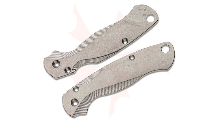 Flytanium Titanium Lotus Scales for Spyderco Paramilitary 2, Knife Not Included