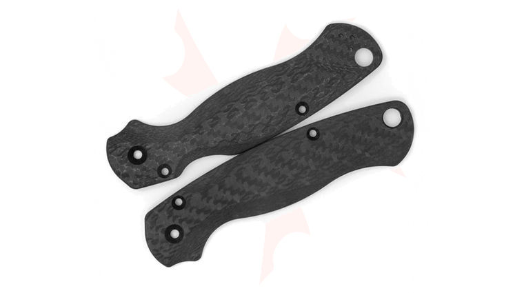 Flytanium Lotus Standard Weave Carbon Fiber Scales for Spyderco Paramilitary 2, Knife Not Included
