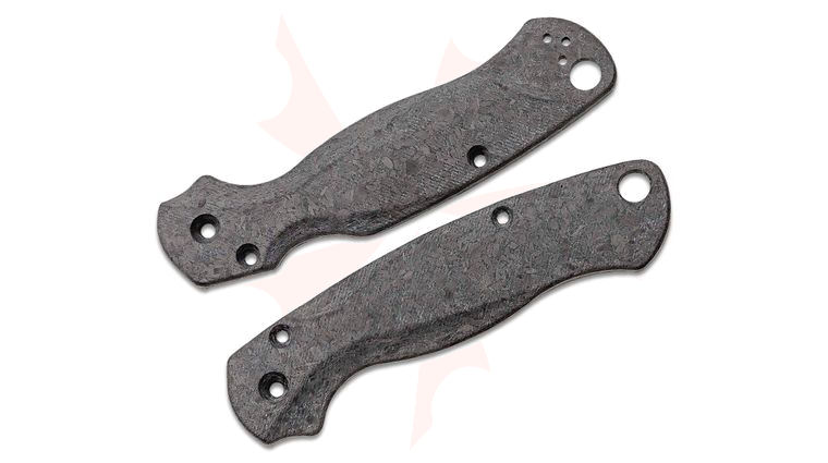 Flytanium Lotus Shredded Carbon Fiber Scales for Spyderco Paramilitary 2, Knife Not Included