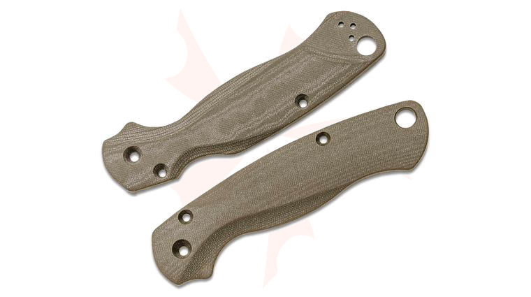 Flytanium Lotus Olive Green G-10 Scales for Spyderco Paramilitary 2, Knife Not Included
