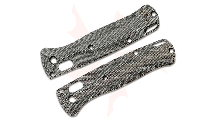 Flytanium Crossfade Black Canvas Micarta Scales for Benchmade Bugout, Knife Not Included