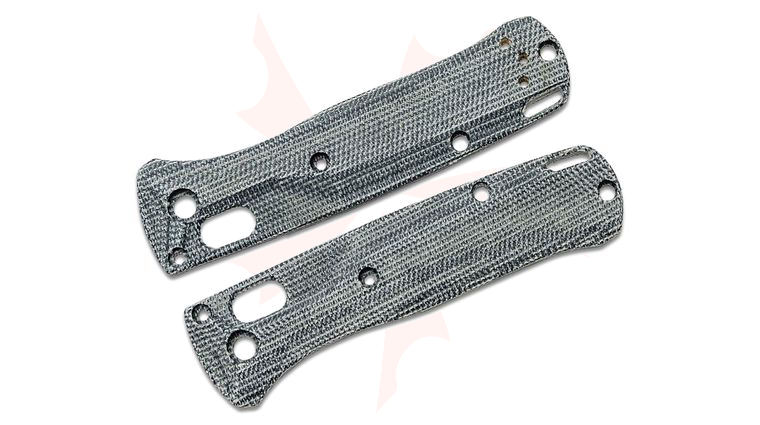 Flytanium Crossfade Black Canvas Micarta Scales for Benchmade 533 Mini Bugout, Knife Not Included
