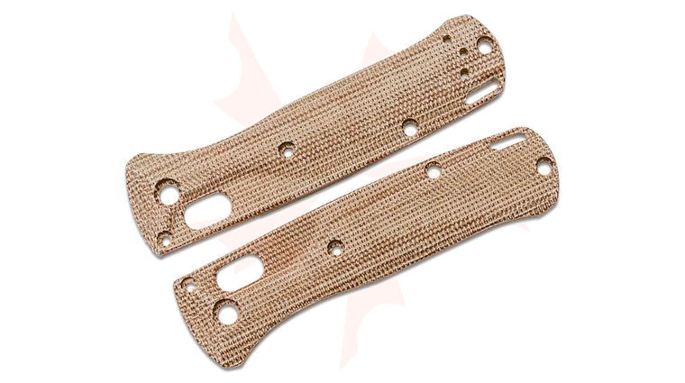 Flytanium Crossfade Natural Canvas Micarta Scales for Benchmade 533 Mini Bugout, Knife Not Included