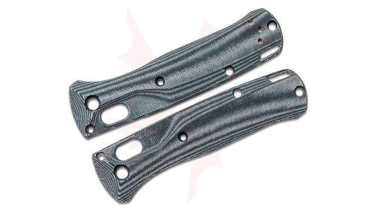 Flytanium Crossfade Black Linen Micarta Scales for Benchmade 533 Mini Bugout, Knife Not Included