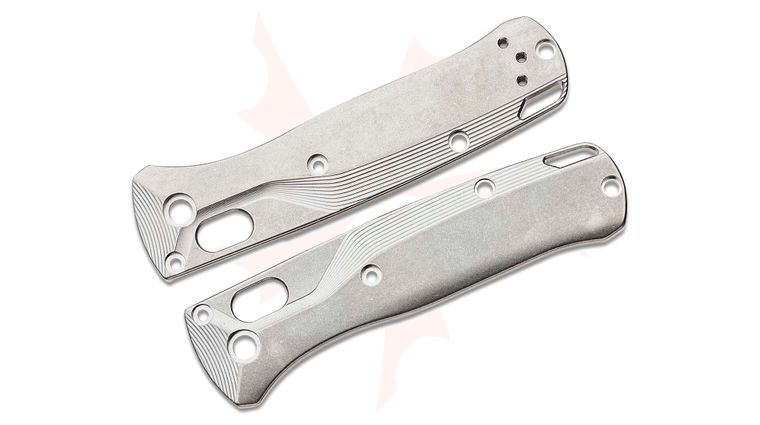 Flytanium Crossfade Titanium Scales for Benchmade Mini Bugout, Stonewashed, Knife Not Included