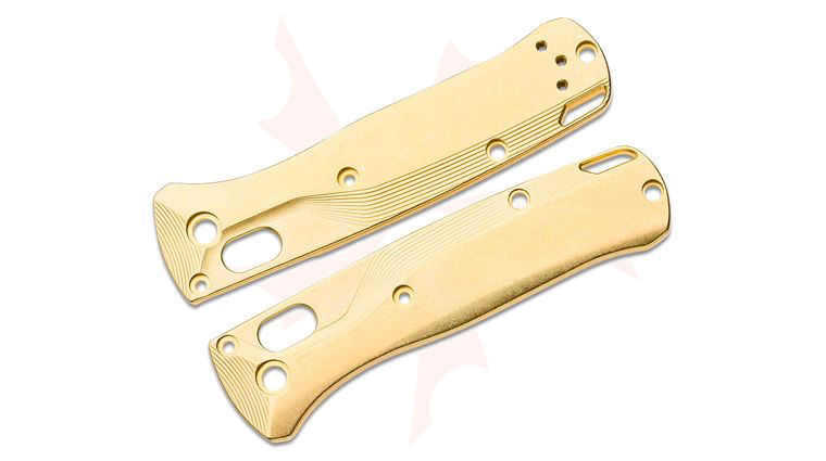 Flytanium Crossfade Brass Scales for Benchmade Mini Bugout, Antique Stonewash, Knife Not Included
