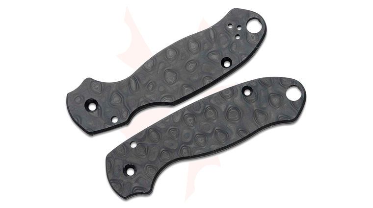 Flytanium Raindrop Carbon Fiber Scales for Spyderco Para 3 - Knife Not Included