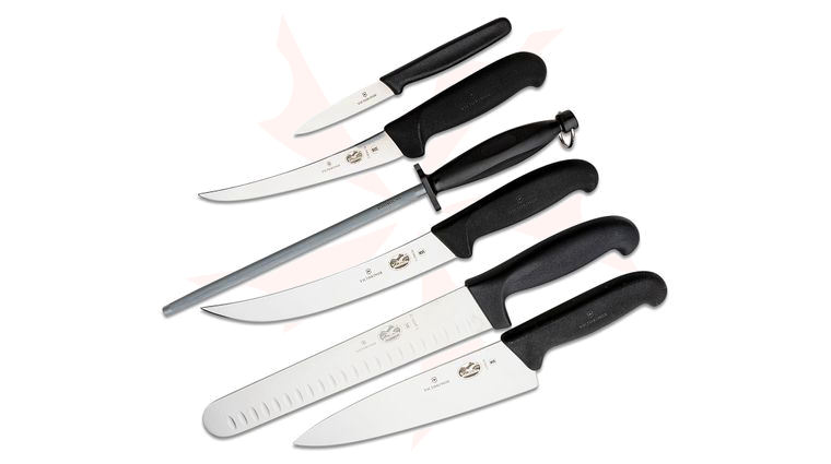 Victorinox Natural Competition BBQ 7 Piece Set, Black