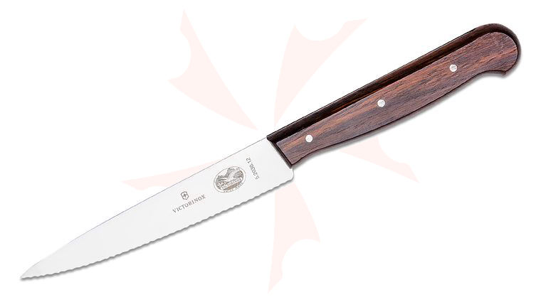 Victorinox Forschner Serrated Paring Knife 4.75 inch Blade, Rosewood Handle (Old Sku 40003)