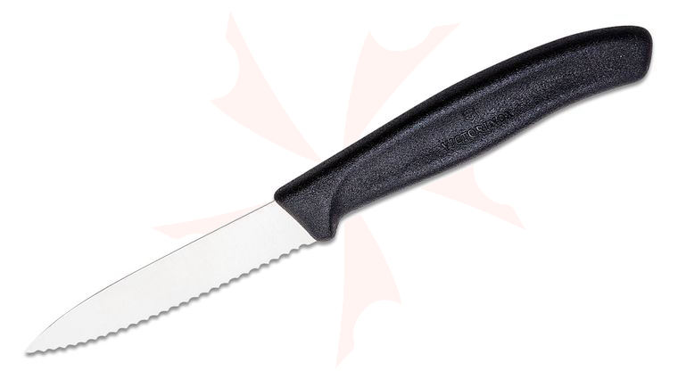 Victorinox Swiss Classic 3.25 inch Paring Knife, Serrated, Black Polypropylene Handle