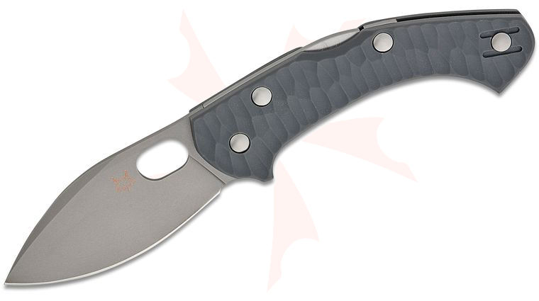 Fox FX-311 GY Jens Anso Zero 2.0 Desert Warrior Lockback Folding Knife 2.76 inch Becut Stonewashed Drop Point Blade, Gray FRN Handles