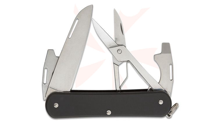Fox Knives FX-VP130-F4 BK Vulpis F4 Multi-Tool, N690 Blade, Black Anodized Aluminum Handles, 2.91 inch Closed