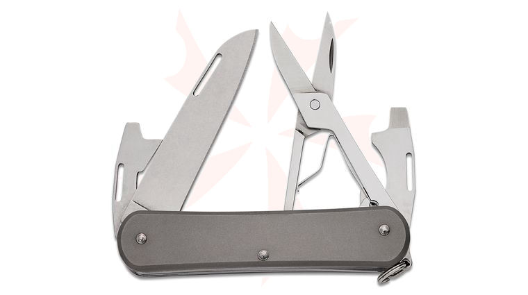 Fox Knives FX-VP130-F4 TI Vulpis S4 Multi-Tool, M390 Blade, Titanium Handles, 2.91 inch Closed