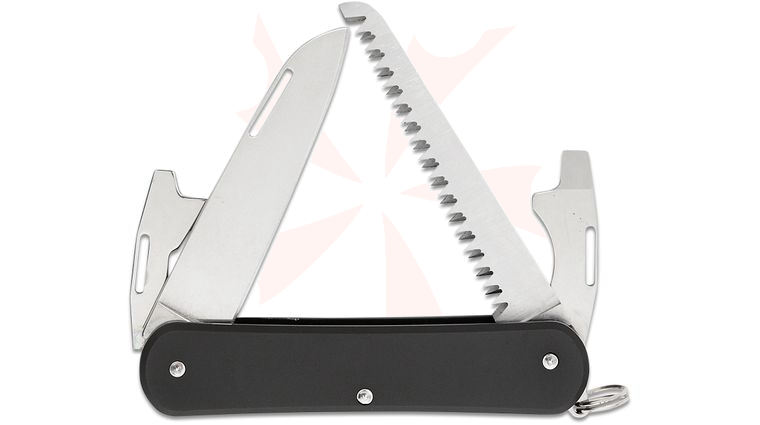 Fox Knives FX-VP130-S4 BK Vulpis S4 Multi-Tool, N690 Blade, Black Anodized Aluminum Handles, 2.91 inch Closed