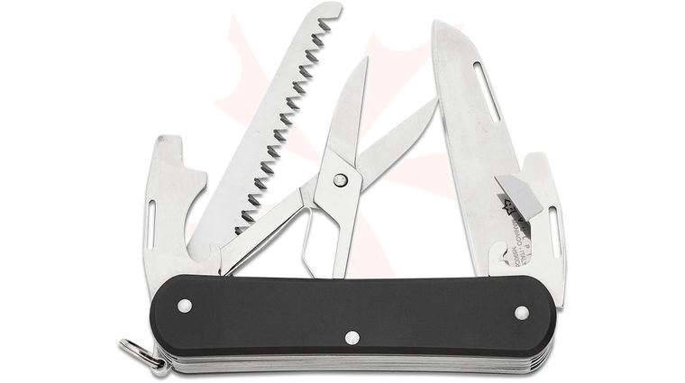Fox Knives FX-VP130-SF5 BK Vulpis SF5 Multi-Tool, N690 Blade, Black Anodized Aluminum Handles, 2.91 inch Closed