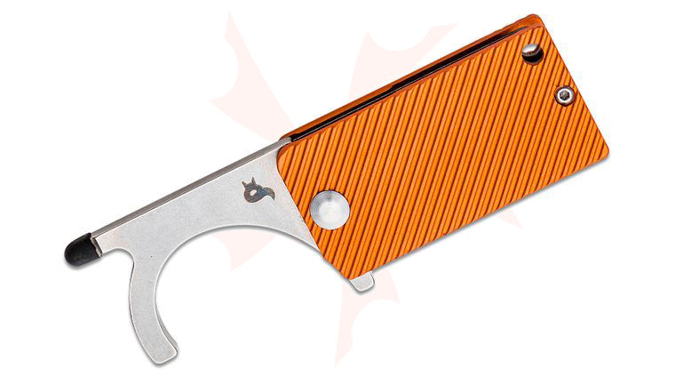 Fox BlackFox BF-751 O O.Key Contactless Folding Tool 440A Stonewashed, Orange Anodized Aluminum Handles