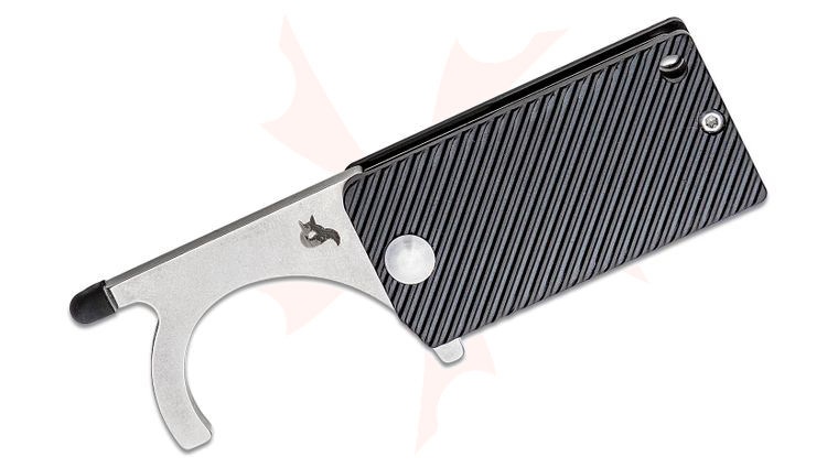 Fox BlackFox BF-751 O.Key Contactless Folding Tool 440A Stonewashed, Black Anodized Aluminum Handles