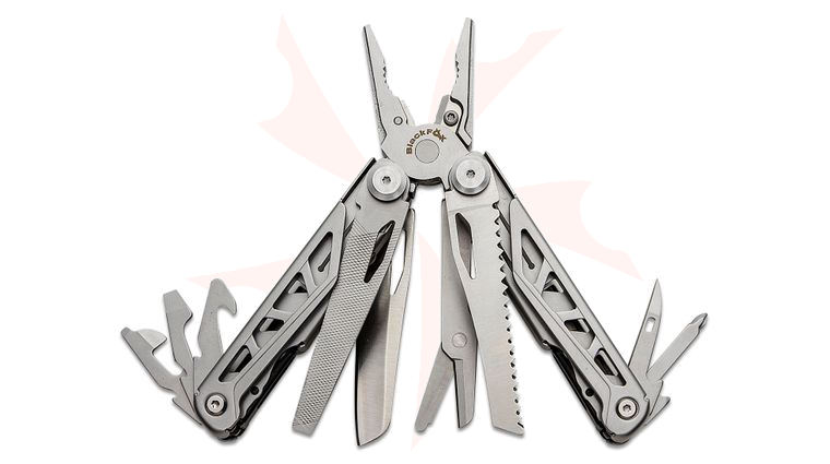 Fox BlackFox BF-203 Endurance Multi-Tool, 4.17 inch Closed, Stainless Steel, Nylon Pouch