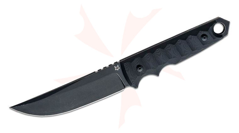 Fox FX-634 Ryu Tactical Tanto Fixed Blade Knife 5.31 inch Niolox Black Stonewashed, Black G10 Handles, Kydex Sheath