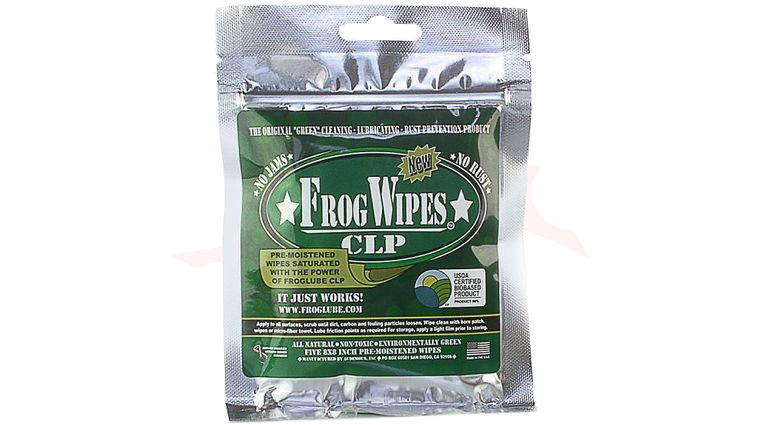FrogLube CLP FrogWipes, Cleaner Lubricant Protectant Wipes, 5 Pack, Resealable Pouch