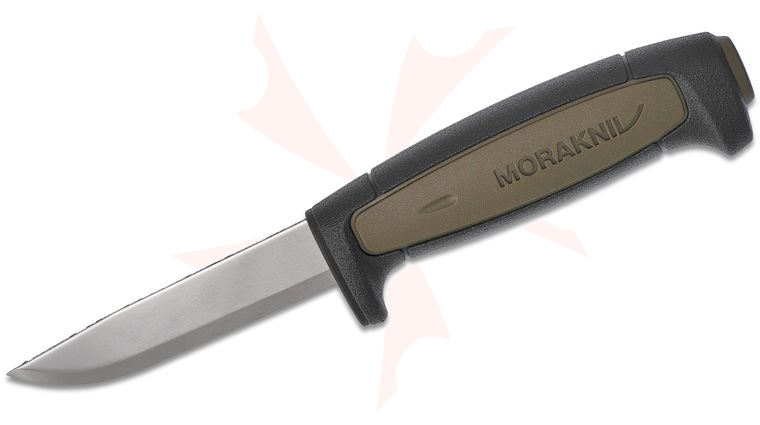 Morakniv Mora of Sweden Basic 511 3.5 inch Carbon Steel Blade, Green/Black Polymer Handle