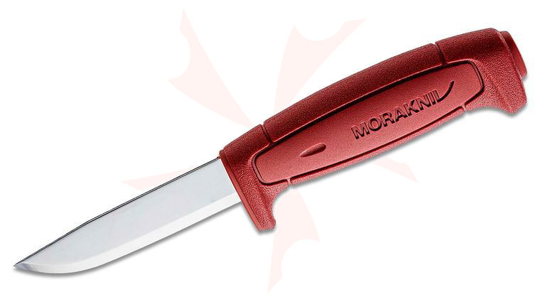 Morakniv Mora of Sweden Basic 511 3-5/8 inch Carbon Steel Blade, Red Polymer Handle