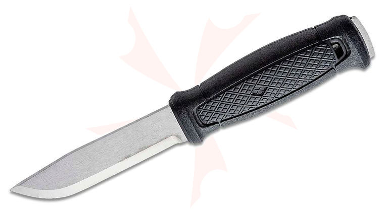 Morakniv Garberg Utility Knife Fixed 4.3 inch Stainless Steel Drop Point Blade, Black Polyamide Handle, Multi-Mount Sheath