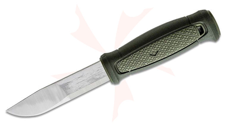 Morakniv Kansbol Utility Knife Fixed 4.3 inch 12C27 Blade, OD Green TPE Handle, Multi-Mount Sheath