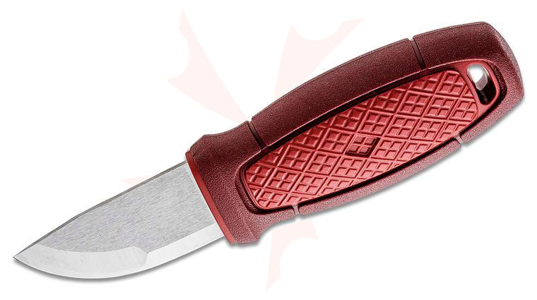 Morakniv Eldris Pocket-Size Fixed 2.2 inch 12C27 Blade, Red Polypropylene Handle, Plastic Sheath